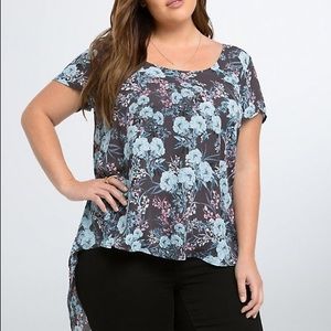 High low blue floral torrid size 1